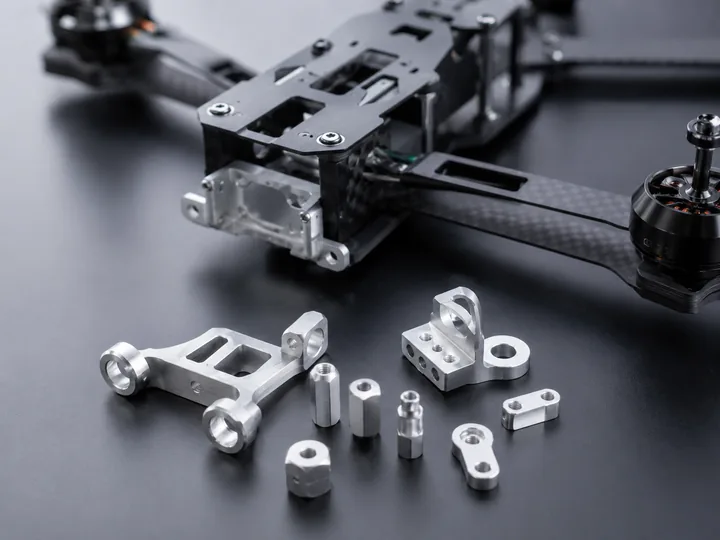 High-strength 7075 aluminum CNC machined UAV components
